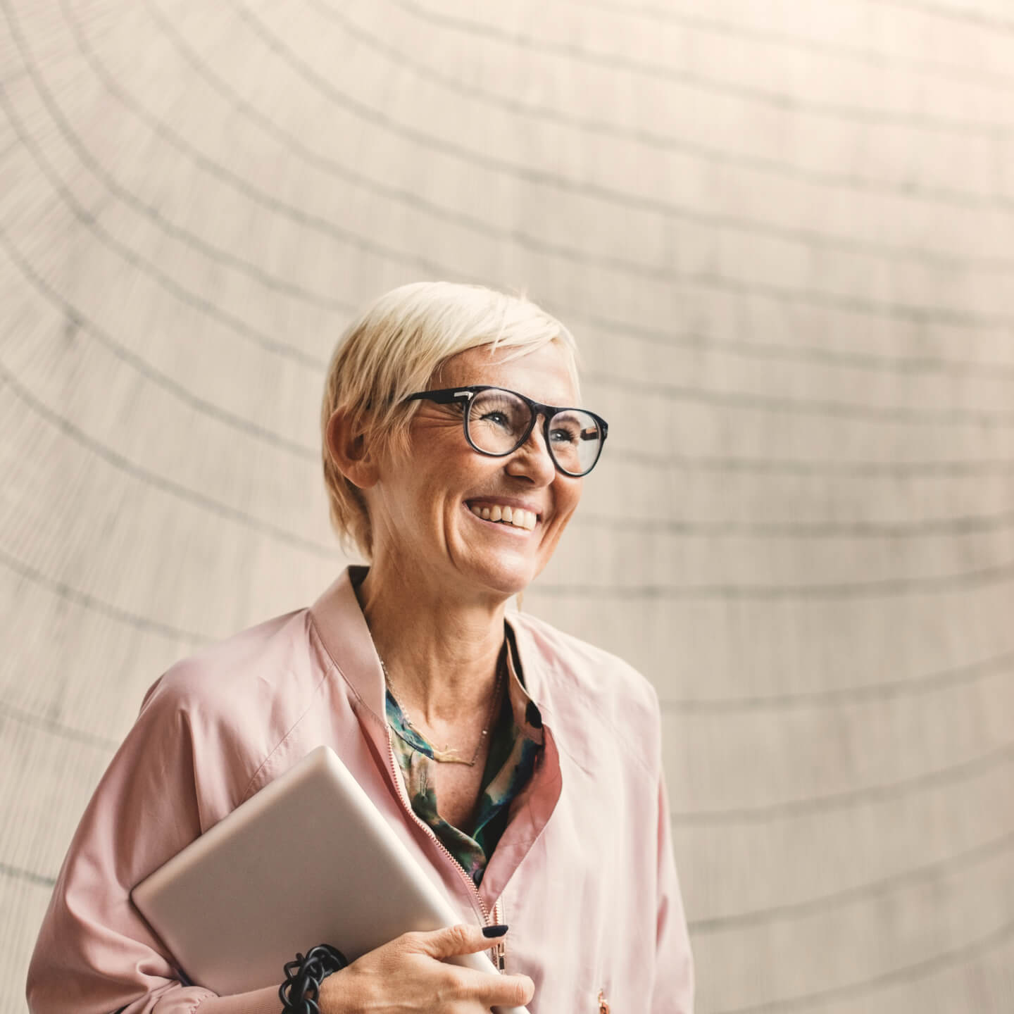 Woman walking outside